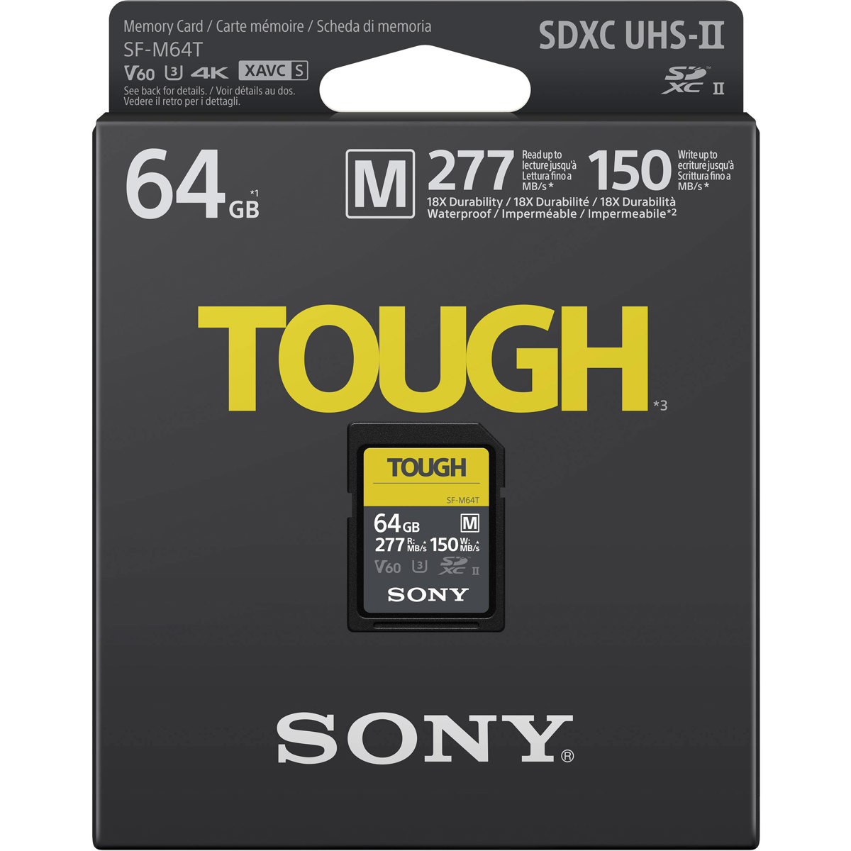 Карта памяти Sony SDXC UHS-II Tough 64GB (SF-M64T), фото 2