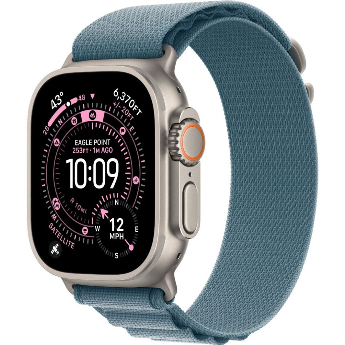 Умные часы Apple Watch Ultra 3 49mm Natural Titanium Alpine Loop Light Blue