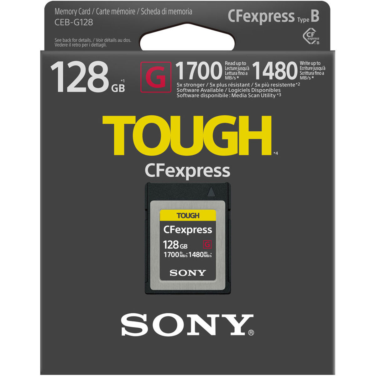 Карта памяти Sony CFexpress Type B Tough 128GB (CEB-G128), фото 2