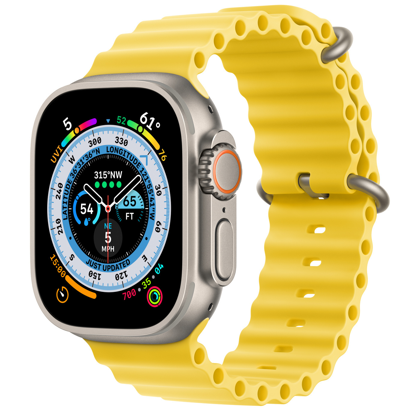 Умные часы Apple Watch Ultra 49mm Titanium Ocean Band Желтый