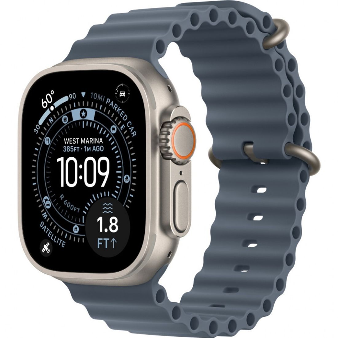 Умные часы Apple Watch Ultra 3 49mm Natural Titanium Ocean Band Anchor Blue