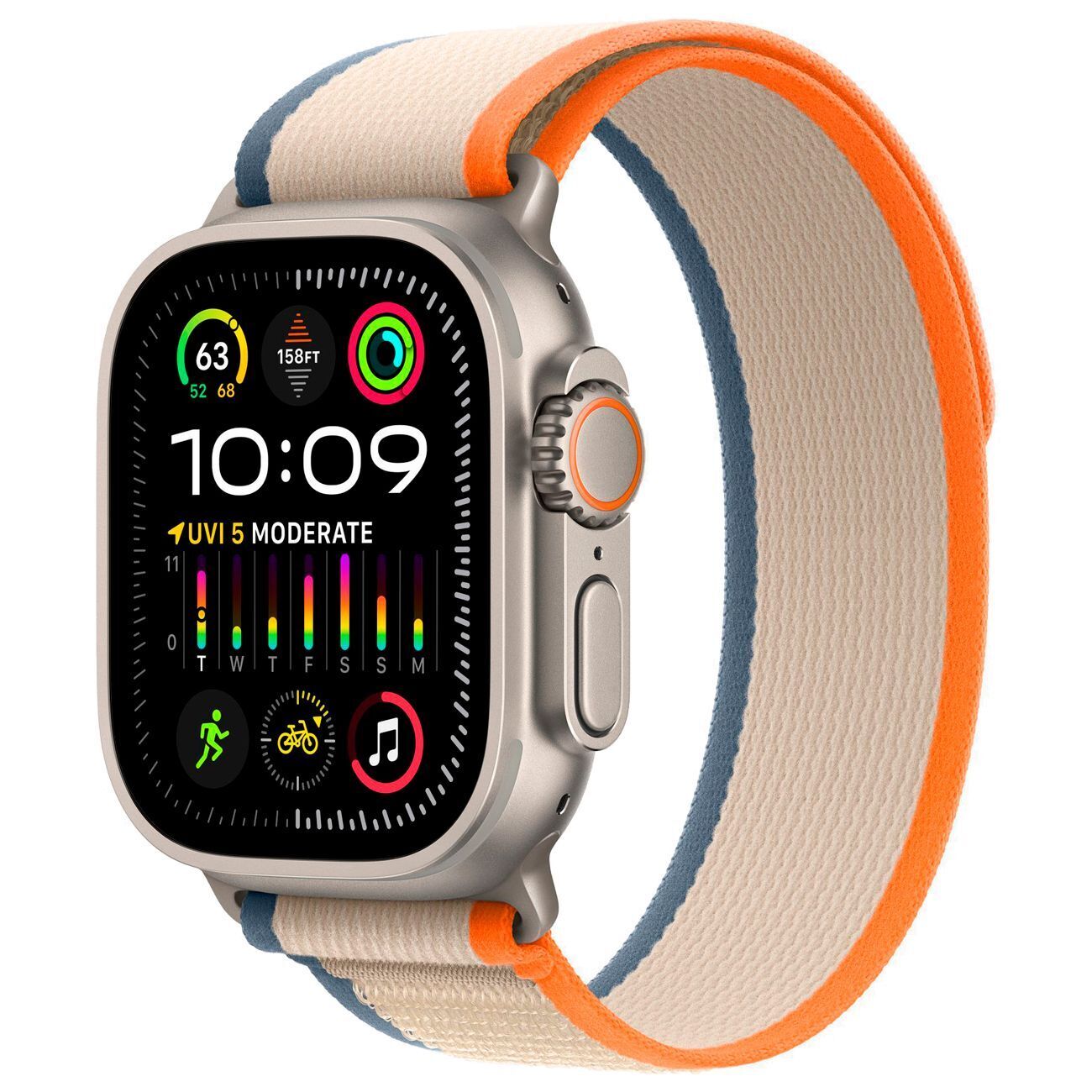 Умные часы Apple Watch Ultra 2 49mm Titanium Trail Loop Orange/Beige