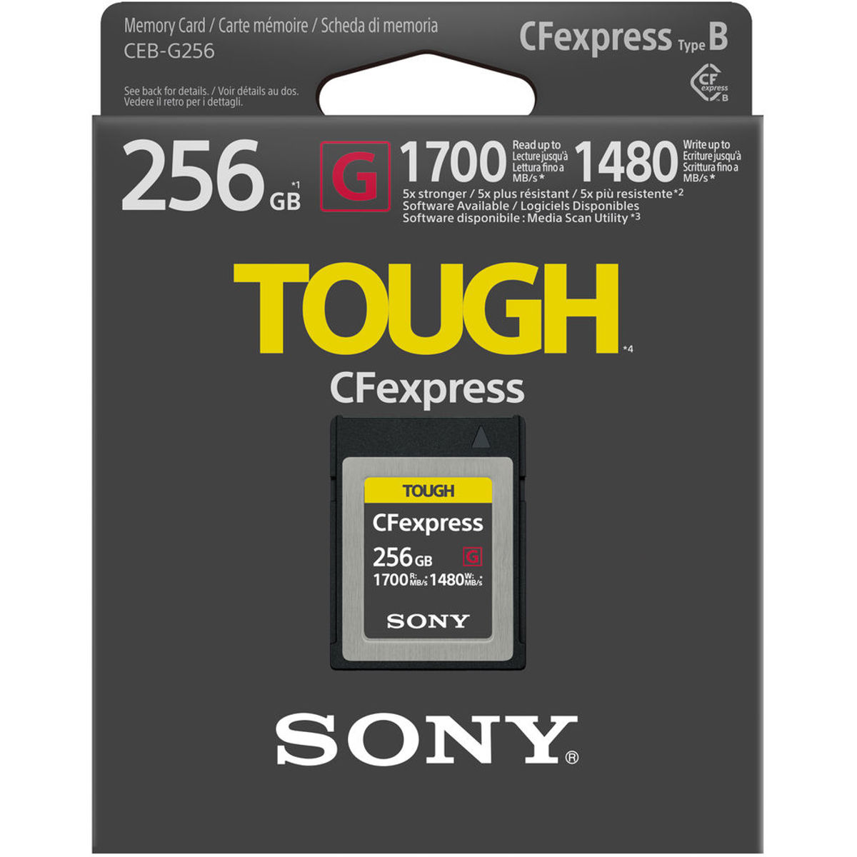 Карта памяти Sony CFexpress Type B Tough 256GB (CEB-G256), фото 2