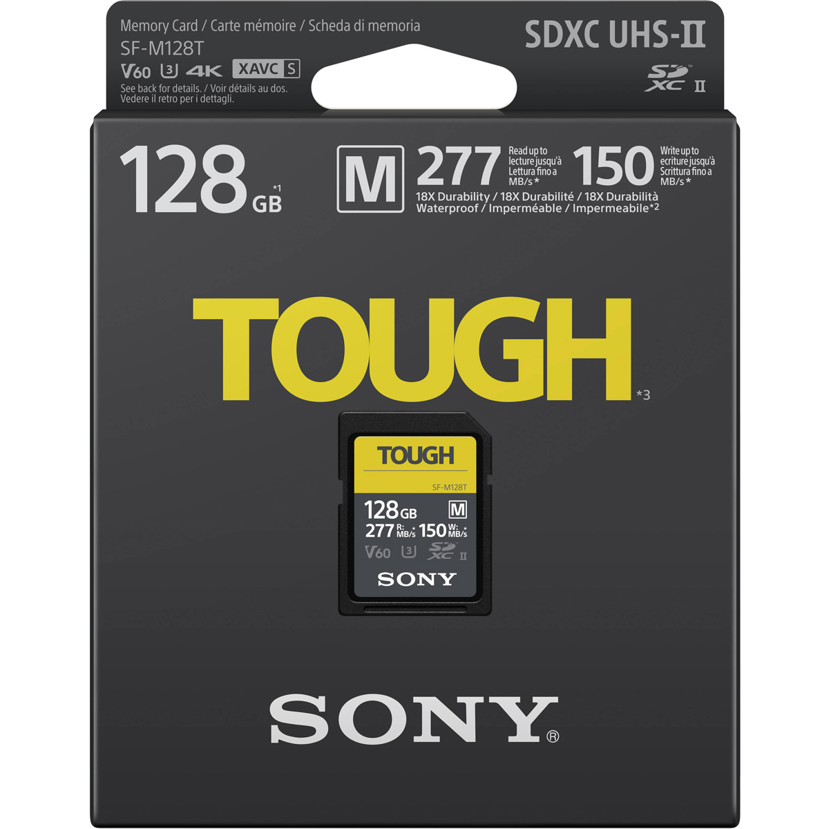 Карта памяти Sony SDXC UHS-II Tough 128GB (SF-M128T), фото 2