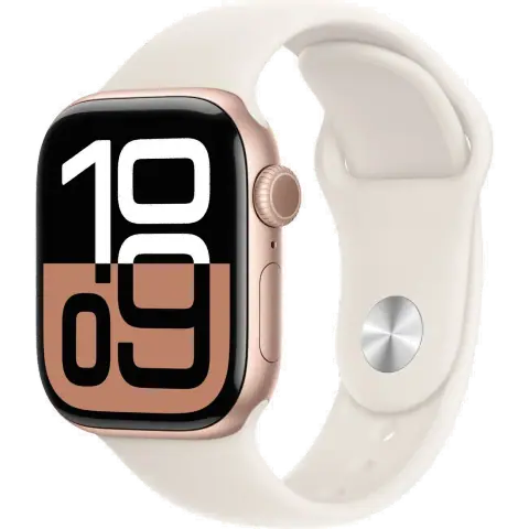 Умные часы Apple Watch Series 10 42 мм Aluminum Sport Розовое золото / Сияющая звезда