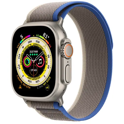 Умные часы Apple Watch Ultra 49mm Titanium Trail Loop Синий / Серый