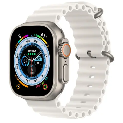 Умные часы Apple Watch Ultra 49mm Titanium Ocean Band Белый