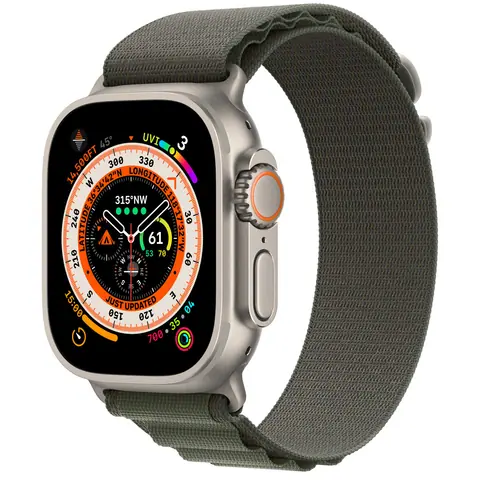 Умные часы Apple Watch Ultra 49mm Titanium Alpine Loop Зеленый